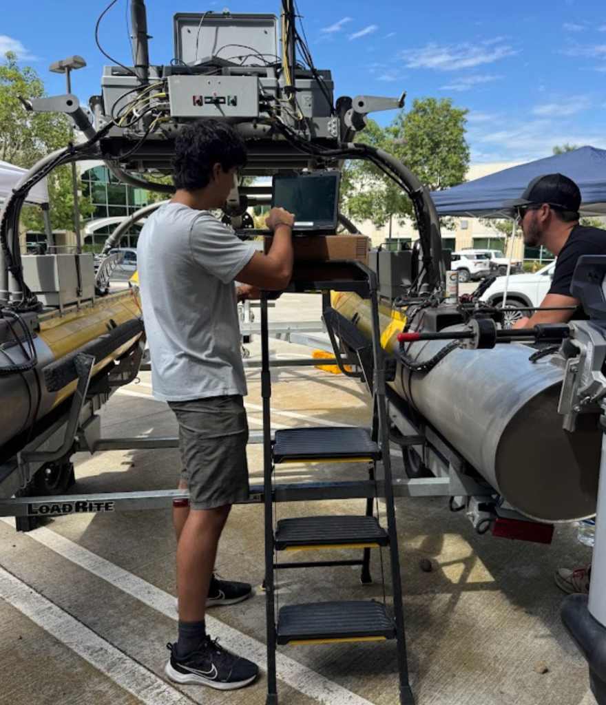 Team Inspiration member working on Safe Harbor Maritime WAM-V